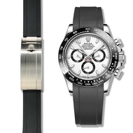 Crafter Blue 氟橡膠彎頭 Rolex 代用錶帶, 摺扣款, 3個色