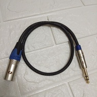 XLR male to akai stereo gold Input cable 1-10 mtr akai 6.5mm stereo to xlr male gold