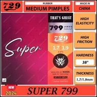 2024 New Arrival 729 Super 799 Medium Pimples Table Tennis Rubber Getah Ping Pong