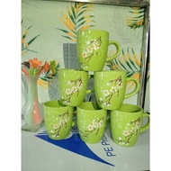 6pcs️ 10oz. EMBOSSED SAKURA CERAMIC COFFEE MUG AM-M1005 10oz. Mug Coffee Cup