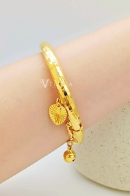 [VJ]Bangle "Classic Type" Kids Bangles 999.9 Gold Plated BG20 <Gelang Tangan Budak>
