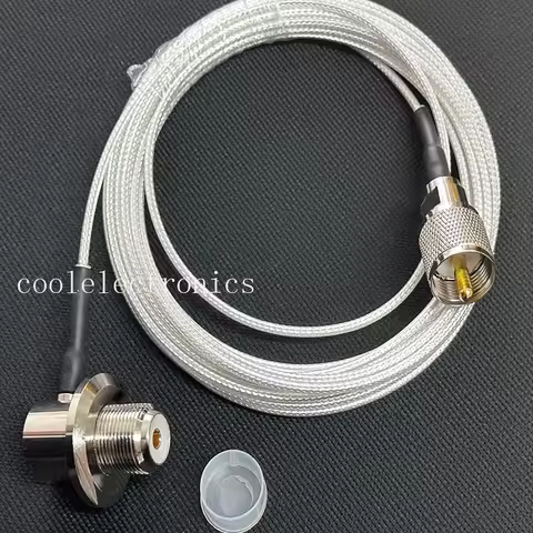 RG316 Long UHF PL259 Male to SO239 UHF Female Right Angle 50ohm for Car Mobile Radio Antenna Cable 3