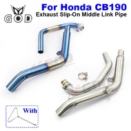 For Honda CB190 CB190R CB 190 CB190X CB190F 190R 190F 51mm Slip-On Motorcycle Exhaust System Muffler Front Middle Link Pipe Bike Elbow Motorcross