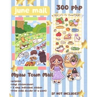 JUNE MAIL CLUB MYAW TOWN MAIL | Journaling stickers