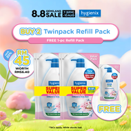 [8.8 Exclusive] Hygienix Anti-Bacterial Body Wash Active Care Pre & Probiotics Refill 825g Twinpack 