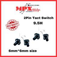 10pcs 2Pin 6mmx6mm 4.3h/5.0h/6.0h/7.0h/9.5h tact switch