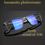 PROMO Kacamata Minus Photocromic Pria Optik Ori Asli Kotak Kekinian