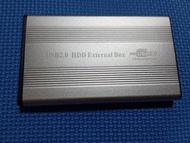 2.5吋 USB2.0 鋁合金硬碟外接盒(銀）IDE 介面