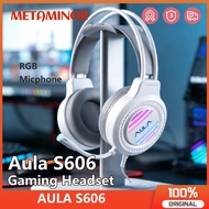 Aula S606 Wired Gaming Headset With Mic RGB Noise Cancelling Stereo Over Ear Headphone for Laptop