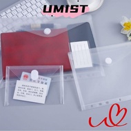 UMISTYDREAMC9 File Bag, Waterproof Plastic File Folder, Thickened Transparent A4/A5/A7/A8 Stationery