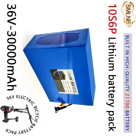 10S6P 36V 30ah Lithium battery pack buith in BMS Protection for 1000W High Power Tool spare Batterie