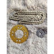 415 EX5 SPROCKET SET CHAIN RANTAI MOTOR DEPAN BELAKANG FRONT REAR SPOKET EX5dream Dream
