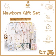 100% Cotton Newborn Baby Gift Set 18 Piece Set Baby Clothing Gift Box Hamper Baby Hadiah Newborn