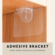 Support Adhesive Wall Hooks Screw,Punch-free Wardrobe Layered Partition Bracket Hook Sticker, Non-Marking Cabinet Shelf