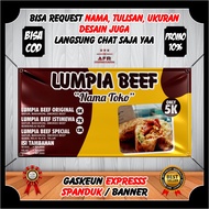 Banner Lumpia Beef Spanduk Lumpia Beef Berkualitas / Banner Benner Jualan Lumpia Beef