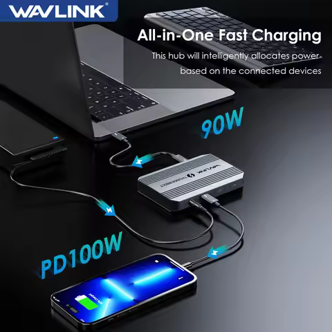 WAVLINK Thunderbolt 4 Hub Single 8K/Dual 4K Display with 90W Power Delivery USB C Docking Station Fo