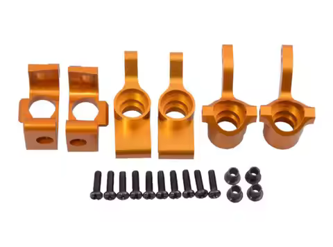 RC Yellow Alum Steering F/R Hub Carrier (L/R) For WR8 Flux HPI Bullet 3.0 ST/MT