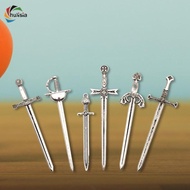 [chulisia] Decorative Knight Sword Charms, Metal Pendants, Bookmark, Swords for Miniature Scenes, Or