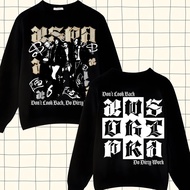 2025 K-pop Aespa Dirty Work เสื้อสเวตเตอร์คอกลมสำหรับผู้หญิง การพิมพ์สองด้าน