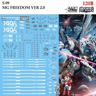 ดีคอลน้ำ [D.L. Darlin] S09 ZGMF-X10A FREEDOM GUNDAM VER. ZGMF MG 1/100 Water Decal S 09