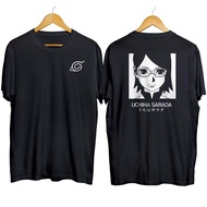 KAOS UCHIHA SARADA BOX BORUTO THE NEX GENERATION - KAOS ANIME JEPANG PRIA COTTON COMBED 30S - KAOS L