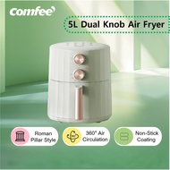 Comfee Air Fryer CAF-50PGB0B1 5L Dual Knob Control 1350W 60min Preset Timer 80-200℃ Temperature Cont