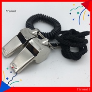 [FM] Outdoor Sports Training Whistle High-frequency Whistle Super Loud Stainless Steel Referee Whistle with Lanyard Lightweight Anti-rust Sports Training Whistle for Outdoor