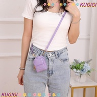KUGIGI Coin Purse, Solid Color Portable Crossbody bag,  Mini Lightweight PU Leather Cash Wallet Lips