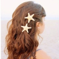 Natural Sea Star Conch Shell Hair Accessories Hair Clips Holiday Travel Photography Vintage Hair Dec
