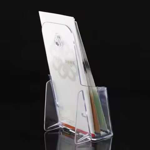Menu Plastic A6 Brochure Holder Clear Countertop Wall Mount Organizer High Quality Flyer Display Sta