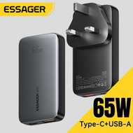 Essager Ultrathin 65W GaN USB A Type C Charger For Laptop Tablet Fast Charging Charger PPS QC4.0 3.0