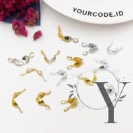 ROUND STOPPER HOOK GOLD SILVER 4X8 MM VALVE CLAMP ROPE 5 GRAM 10 GRAM SILVER GOLD COLOR