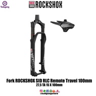 Fork Rockshox Sid Rlc 27.5 Remote Lock Oneloc Rebound Soloair Travel 100Mm Ta 15 X 100 Tapered - Xc Mtb 275 Air Fork - Suspensi Angin Sepeda Gunung TAD1