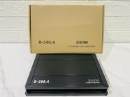 4CH D-300.4 300W พาวเวอร์แอมป์ คลาส D 4แชลแนล 300w ตัวแรง เครื่องเสียงรถยนต์