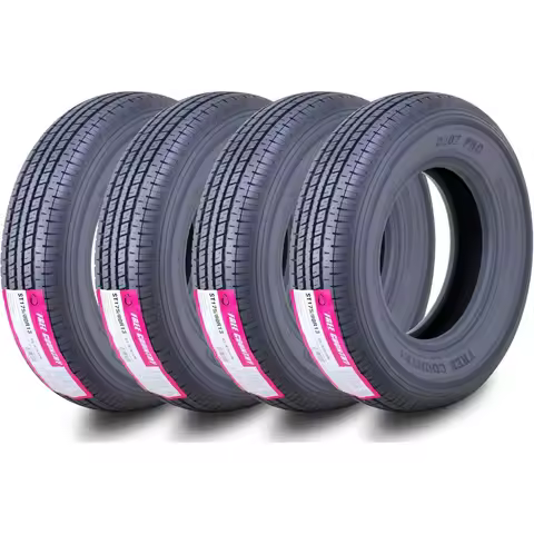 Grand Ride Set 4 Trailer Tires ST175/80R13 6 Ply Load Range C Steel Belted Radail with FeaturedScuff
