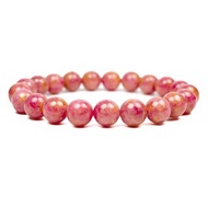 【正佳珠寶】薔薇石 頂級黃金薔薇石 9mm 粉嫩玫瑰薔薇結晶