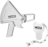 Pro Skinfold Caliper and Body Measurement Tape - Precision Body Fat Tool Plus BMI Chart - Accurately