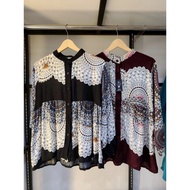 WOMEN'S RAYON BLOUSE Long-sleeved RAYON batik blouse top