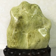 Natural green stone plant for people with Fire and Wood elements weighs about 10 kg, and is 32cm tal