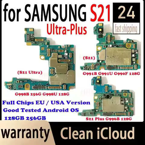 512G 256G 128G Mainbaord For Samsung Galaxy S21 Ultra G998B G998U S21-G990F G991B G991U S21 Plus G99