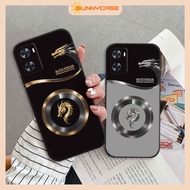 Oppo A77s case with square edges and dragon print, strong and fashionable