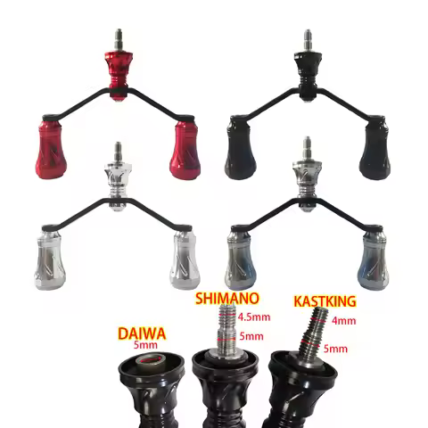Fishing Reel Carbon Fiber Handle Double Handle with Metal Knobs for DAIWA/SHIMANO/KASTKING Spinning