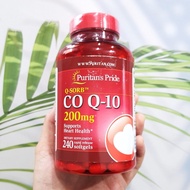 โคคิวเท็น Q-SORB™ CoQ10 200 mg 30, 60, 120 or 240 Rapid Release Softgels (Puritan's Pride®) คิวเทน โคเอนไซม์คิวเทน Q-10 Q10