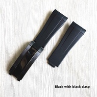 ＜901＞สายนาฬิกาซิลิโคนปลายโค้ง20มม. เหมาะสำหรับ Rolex สาย Submariner GMT OYSTERFLEX Daytona สร้อยข้อม