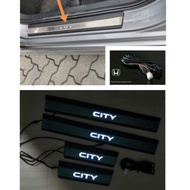 HONDA CITY 2020 GN2 New PLUG AND PLAY OEM Stainless Steel Blue LED Door Side Sill Step Plate