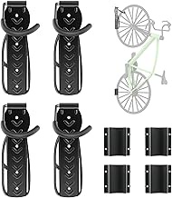 Bike Rack Wall Mount Hooks for Storage, Vertical Hanging Indoor Garage, Bicycle Hanger for Apartment Holds Up to 70lbs (Black-4PCS)