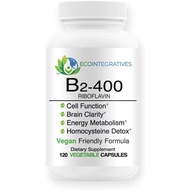B2-400 Pure Riboflavin - Nervous System Health, Homocysteine Detox, Cardiovascular, Helps Boost Ener