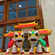 DIY手作3D紙模型 禮物 擺飾 節慶系列-舞龍舞獅(四色可選)