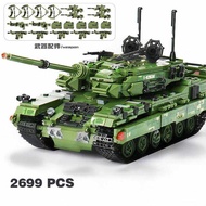 2699 PCS WW2 Panzer Panther Medium Building blocks 99A 2 Battle Tank brick model Boy gift Children's