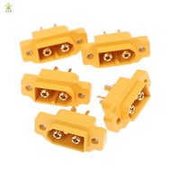 [XFD]  5pcs AMASS XT60E-M Mountable XT60 Male Plug for RC  FPV Racing Fixed Board [hot sale]